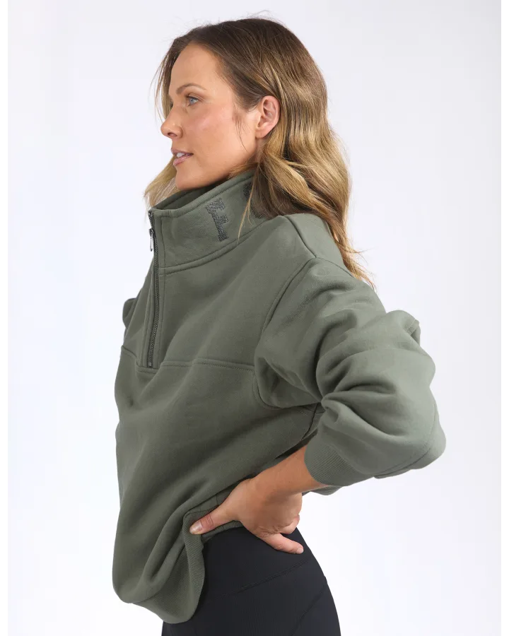 College Zip Crew - Khaki