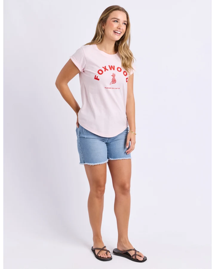 Effortless Contrast Tee - Pink