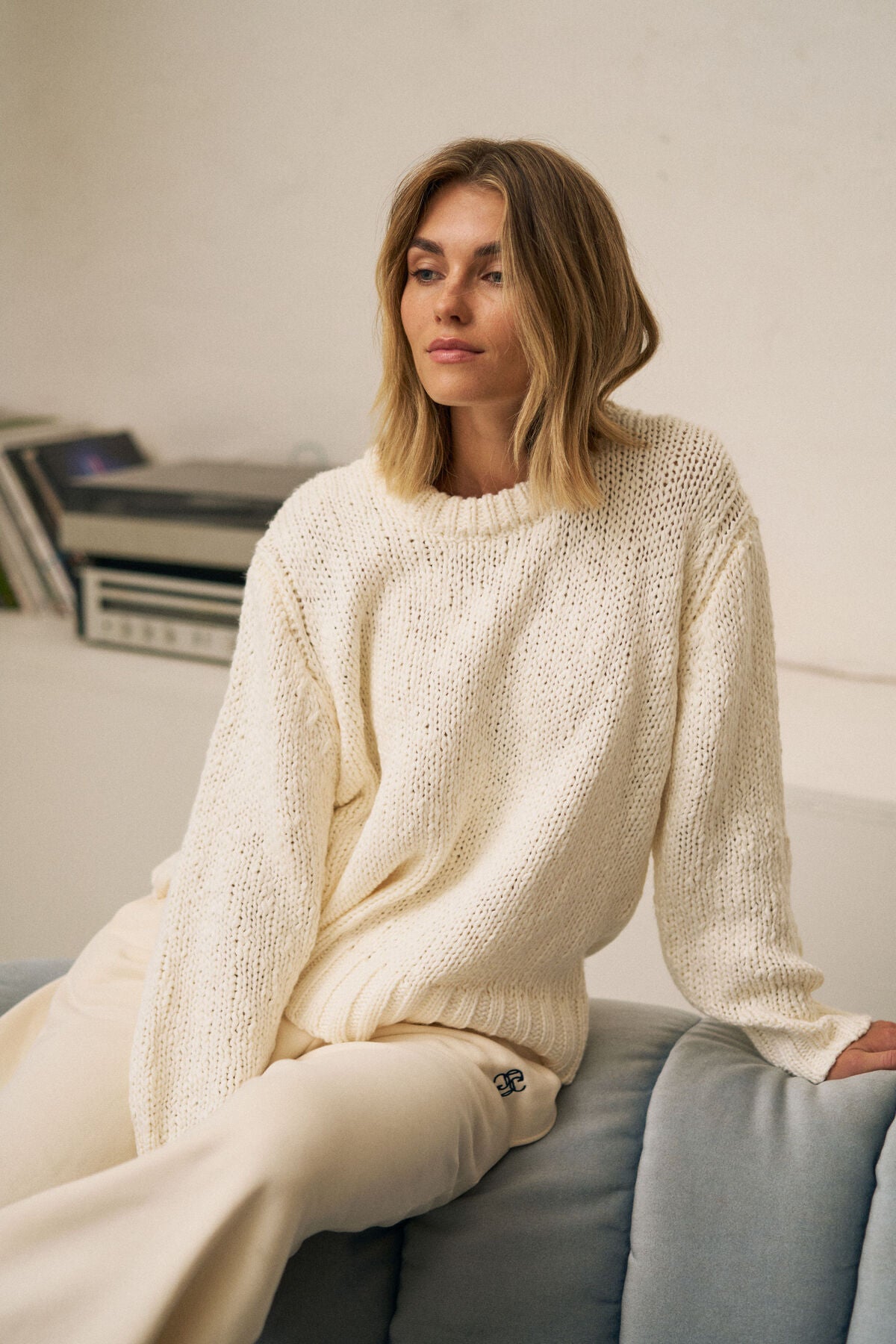 Sage Chunky Knit - Cream