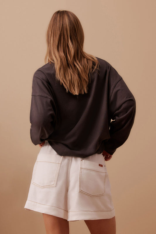 Darcy Relaxed Everyday Short - Ecru