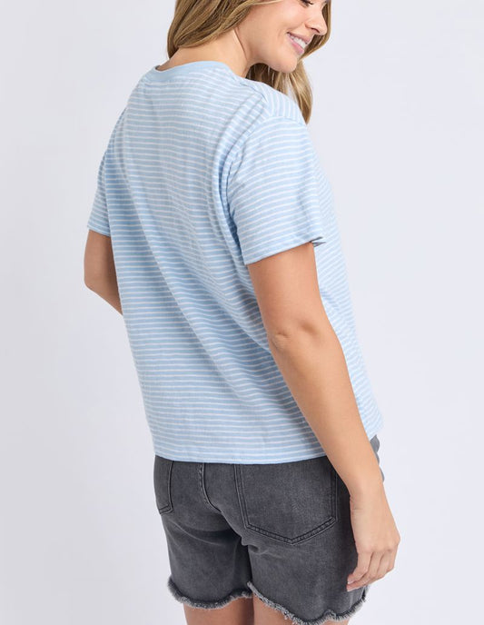 Hutch Stripe Tee - Blue & White