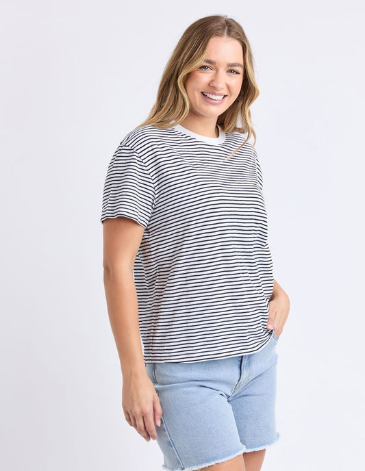 Hutch Stripe Tee - Black & White