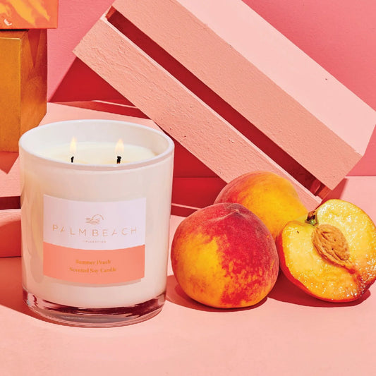 Summer Peach 420g Candle - Palm Beach