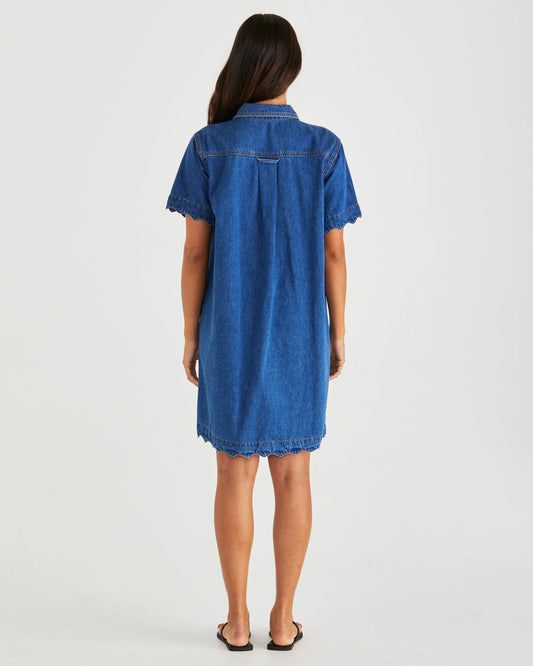 Sass - Scallop Denim Dress