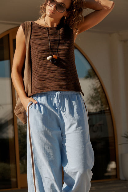 Margot Mesh Knit - Chocolate