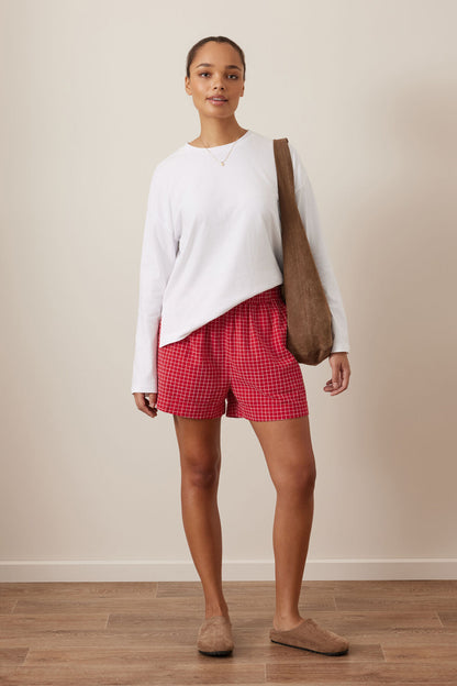 Mila Short - Red Check