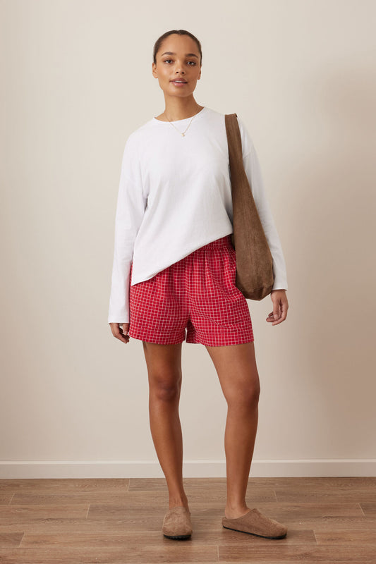 Mila Short - Red Check