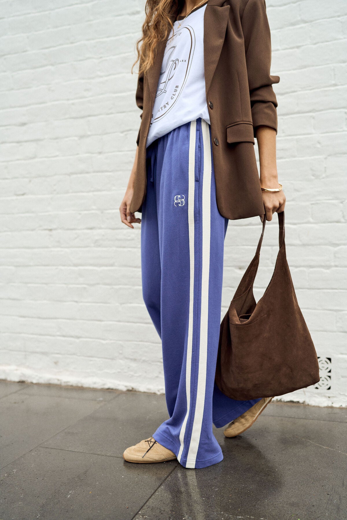 Gigi Wide Leg Pant - Washed Navy