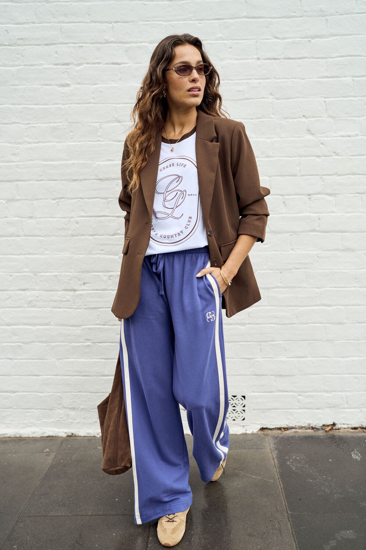 Gigi Wide Leg Pant - Washed Navy
