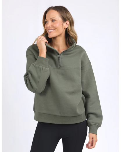 College Zip Crew - Khaki