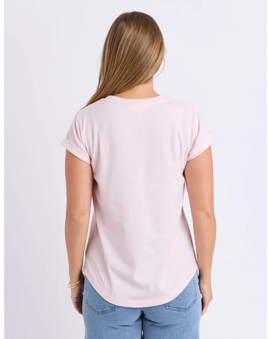 Effortless Contrast Tee - Pink
