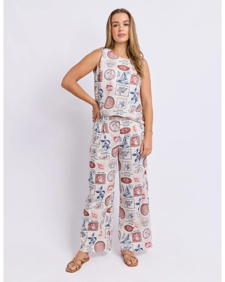 French Riviera Print Pant