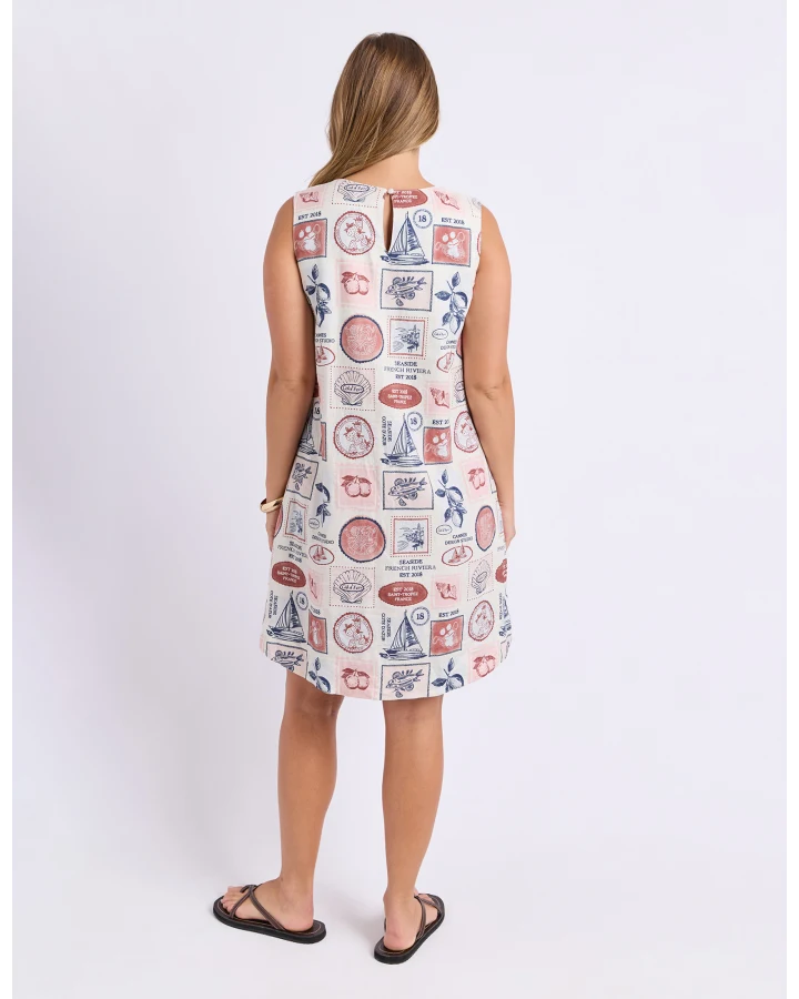 French Riviera Print Dress