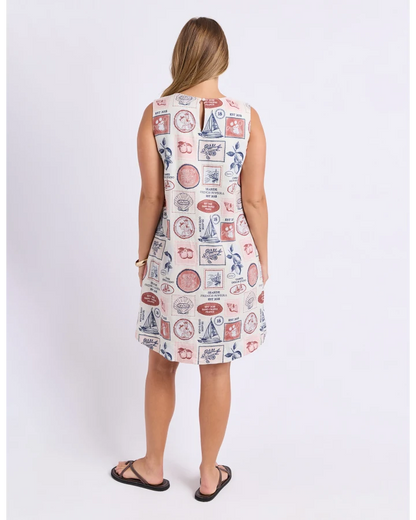 French Riviera Print Dress