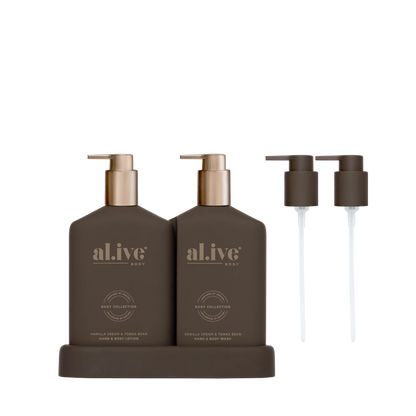 Transformative Wash & Lotion Duo - Vanilla Cream & Tonka Bean