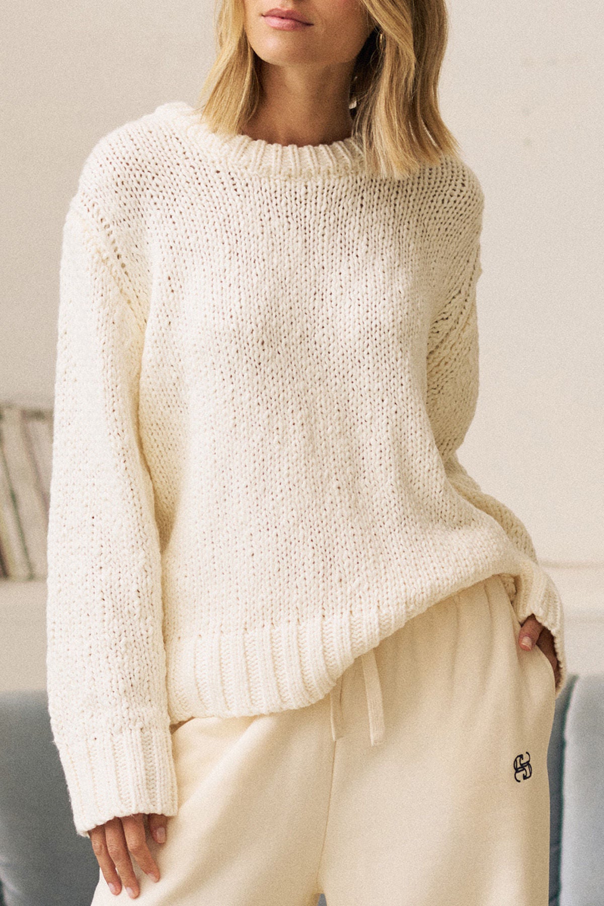 Sage Chunky Knit - Cream
