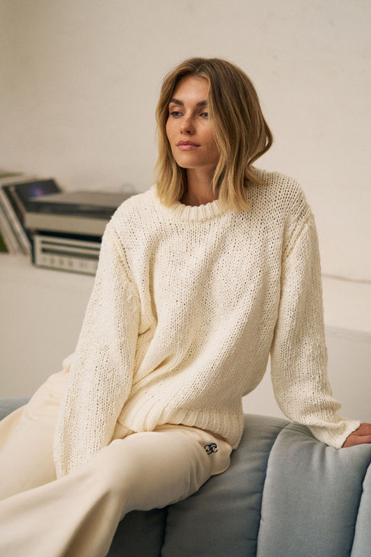 Sage Chunky Knit - Cream