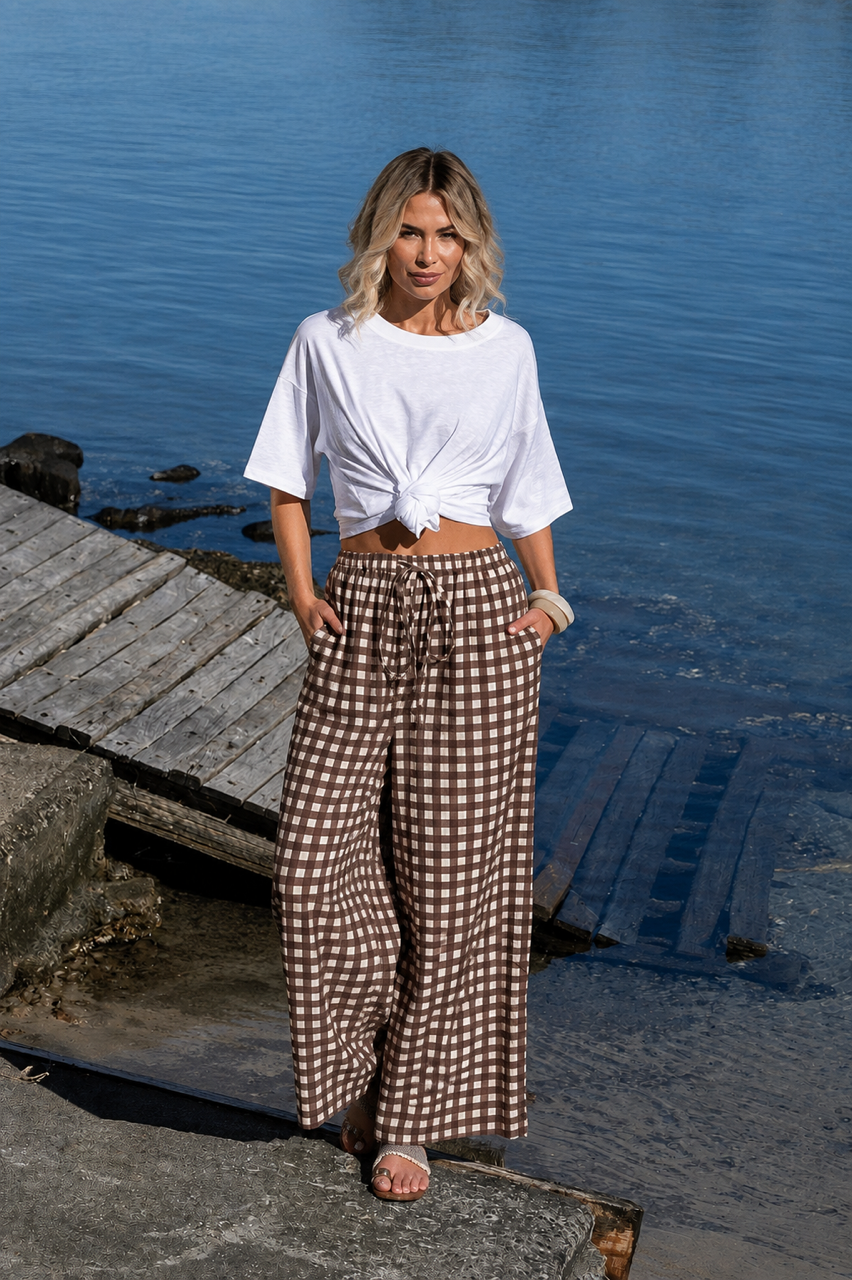 Maya Straight Leg Pant - Choc