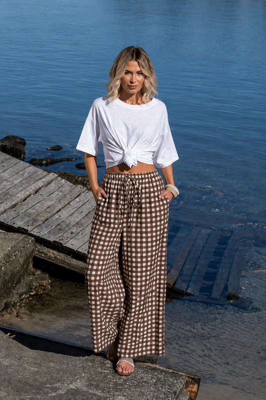 Maya Straight Leg Pant - Choc