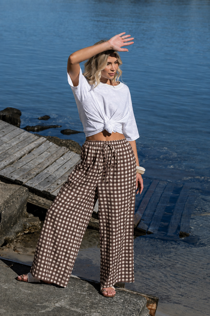 Maya Straight Leg Pant - Choc