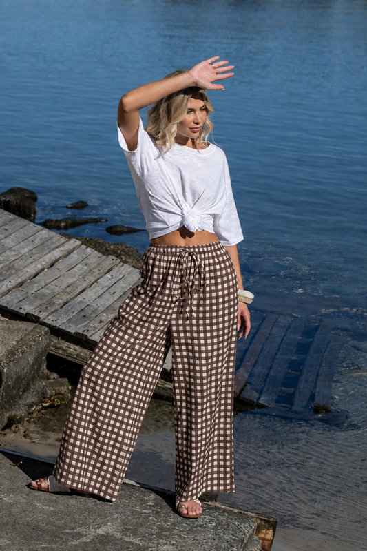 Maya Straight Leg Pant - Choc