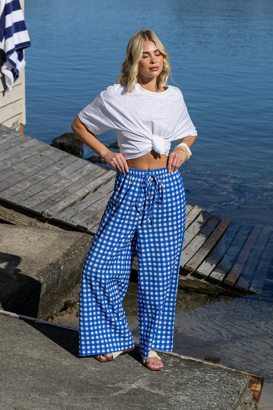 Maya Straight Leg Pant - Blue