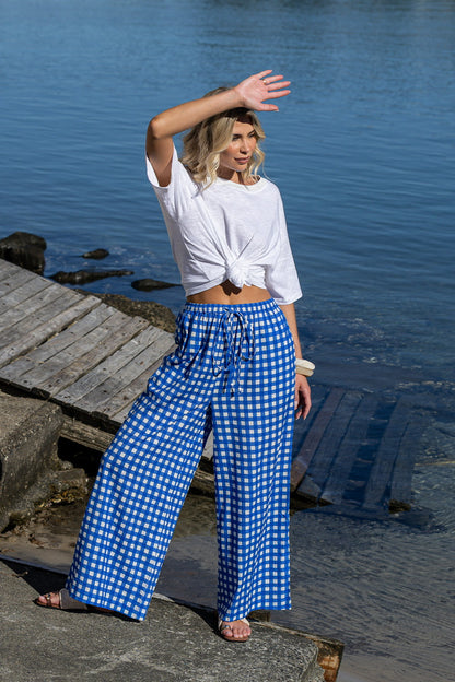 Maya Straight Leg Pant - Blue
