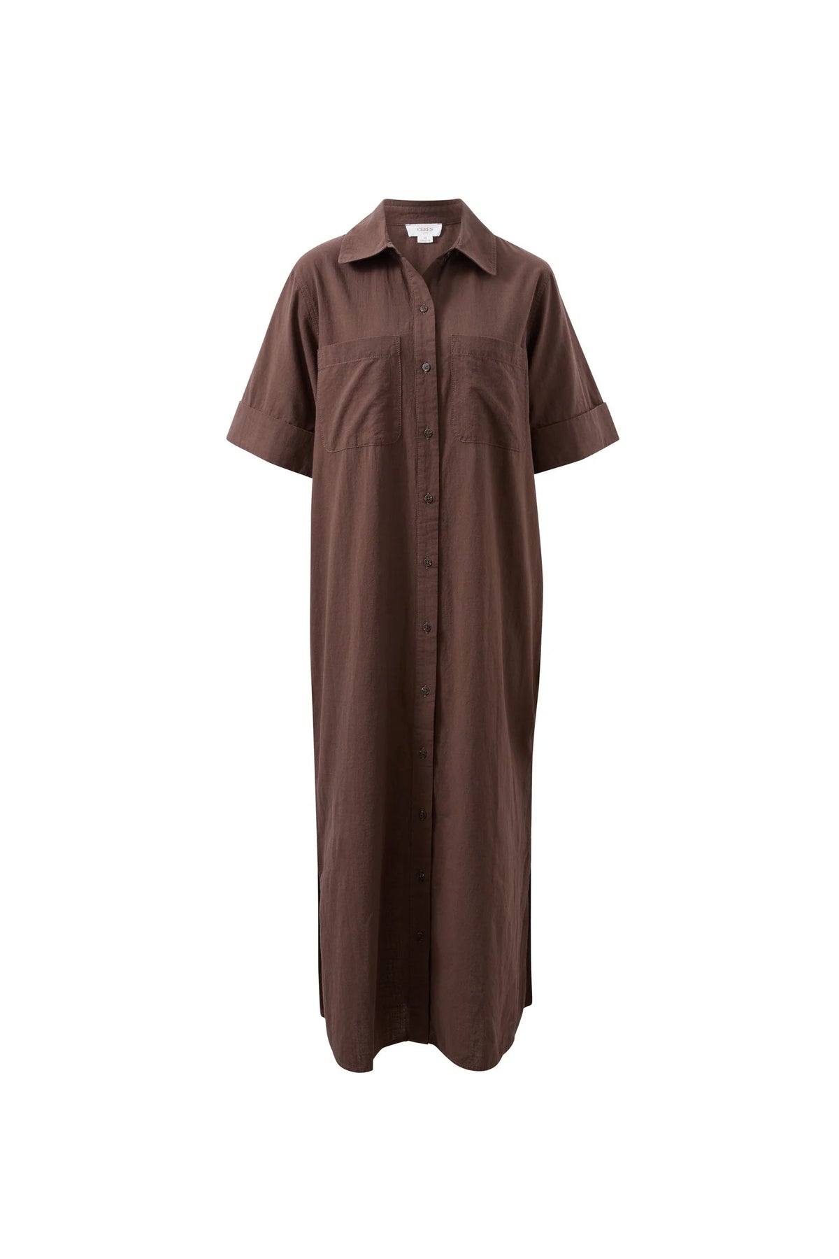 Samara Midi Shirt Dress - Bitter Choc