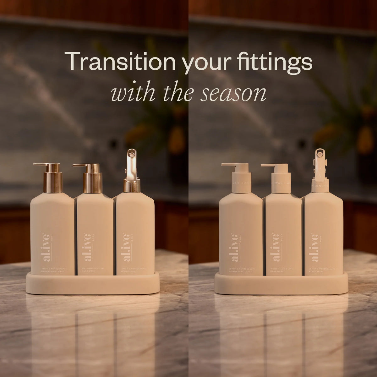 Stone Kitchen Trio | Bronze Edition - Lemon & Pomegranate + Watermelon & Lime