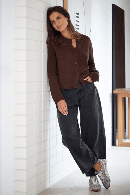 Demi Barrel Leg Jean - Faded Black