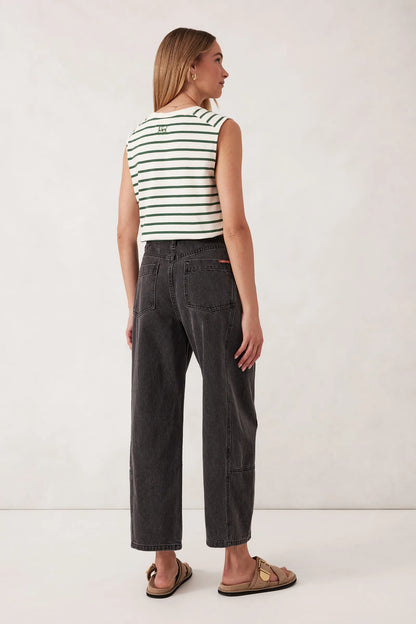 Demi Barrel Leg Jean - Faded Black