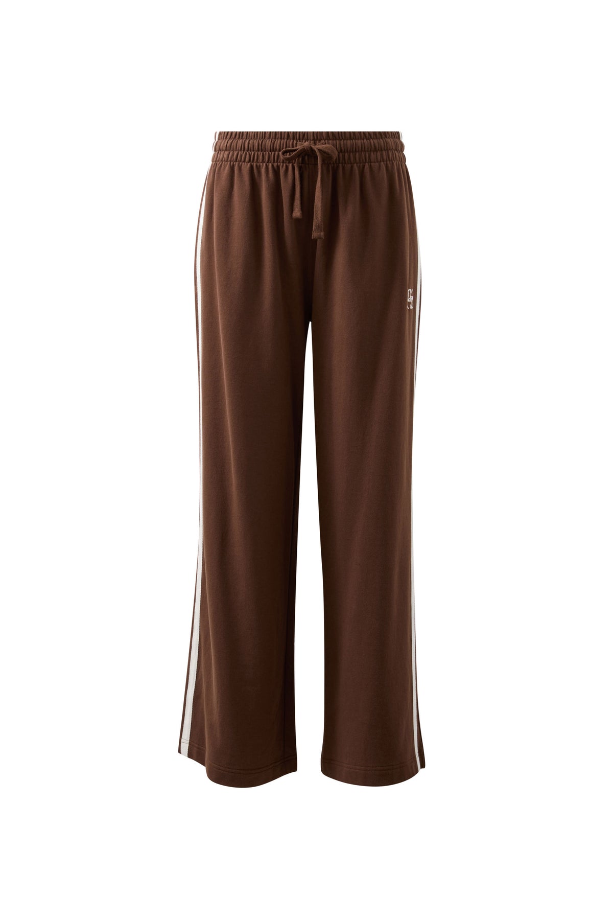 Gigi Wide Leg Terry Pant - Chocolate