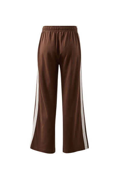 Gigi Wide Leg Terry Pant - Chocolate
