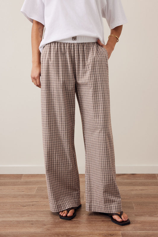 The Lounge Pant - Toffee Check