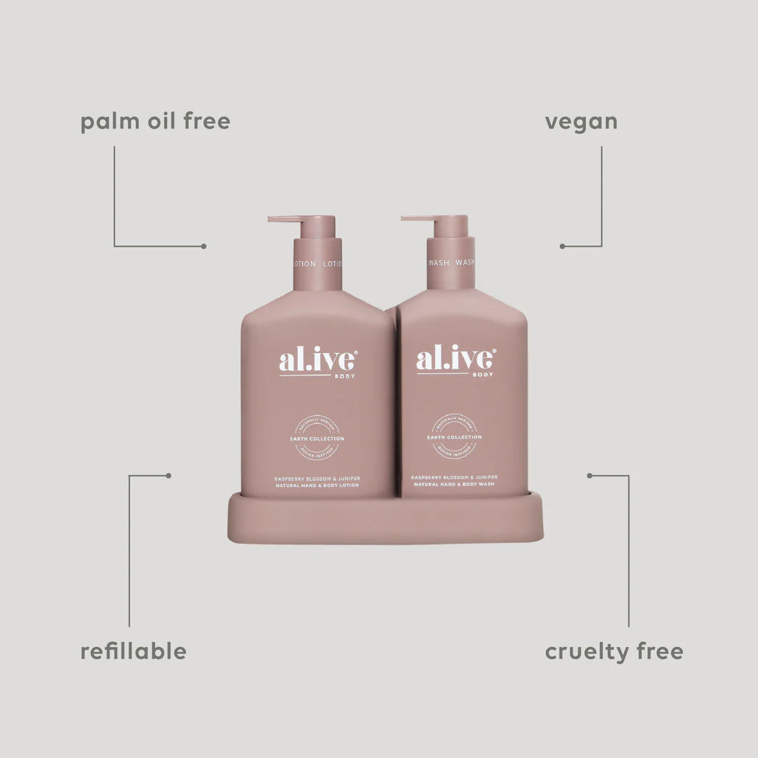 Wash & Lotion Duo - Raspberry Blossom/Juniper - al.ive body