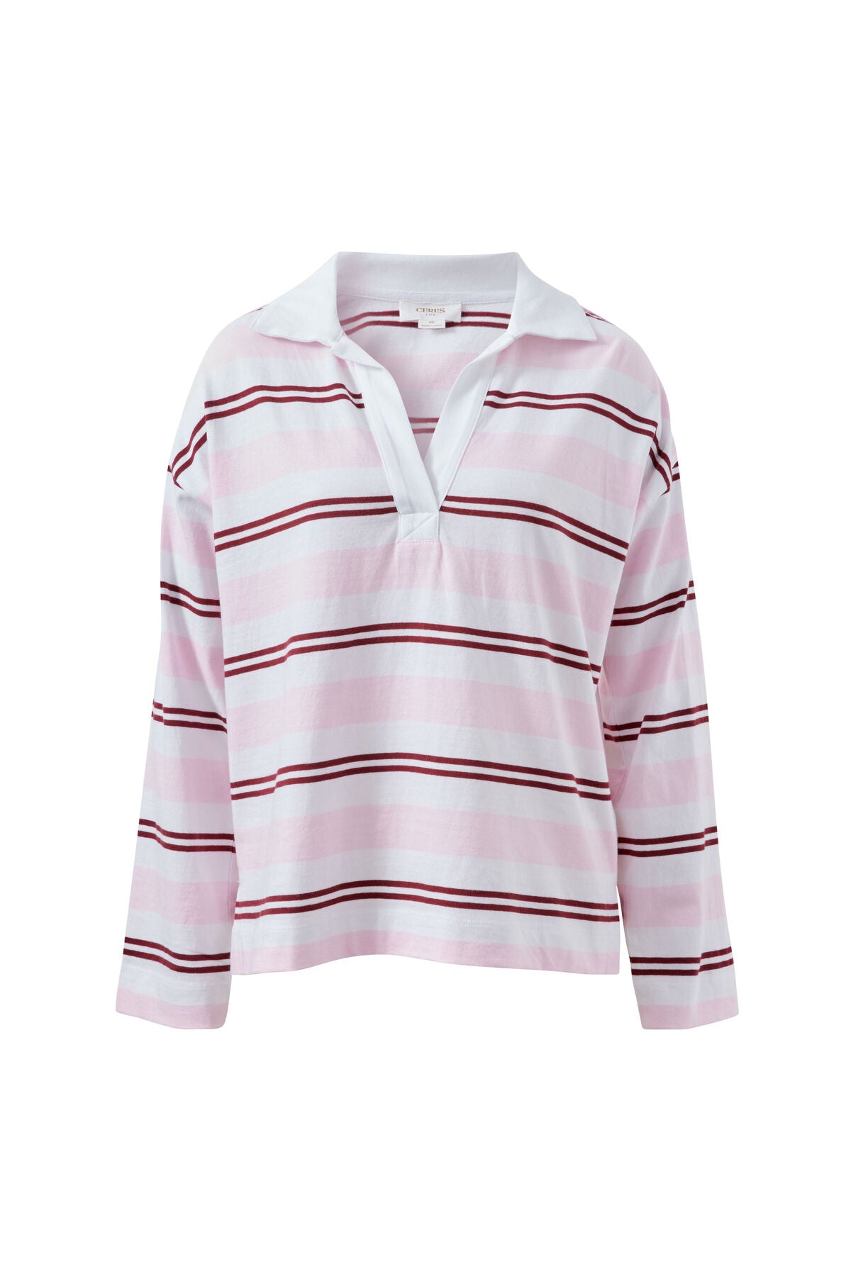 Shelby Rugby Top - Mulberry Stripe