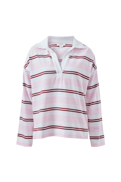 Shelby Rugby Top - Mulberry Stripe