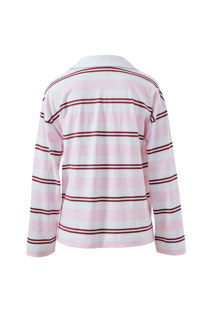 Shelby Rugby Top - Mulberry Stripe