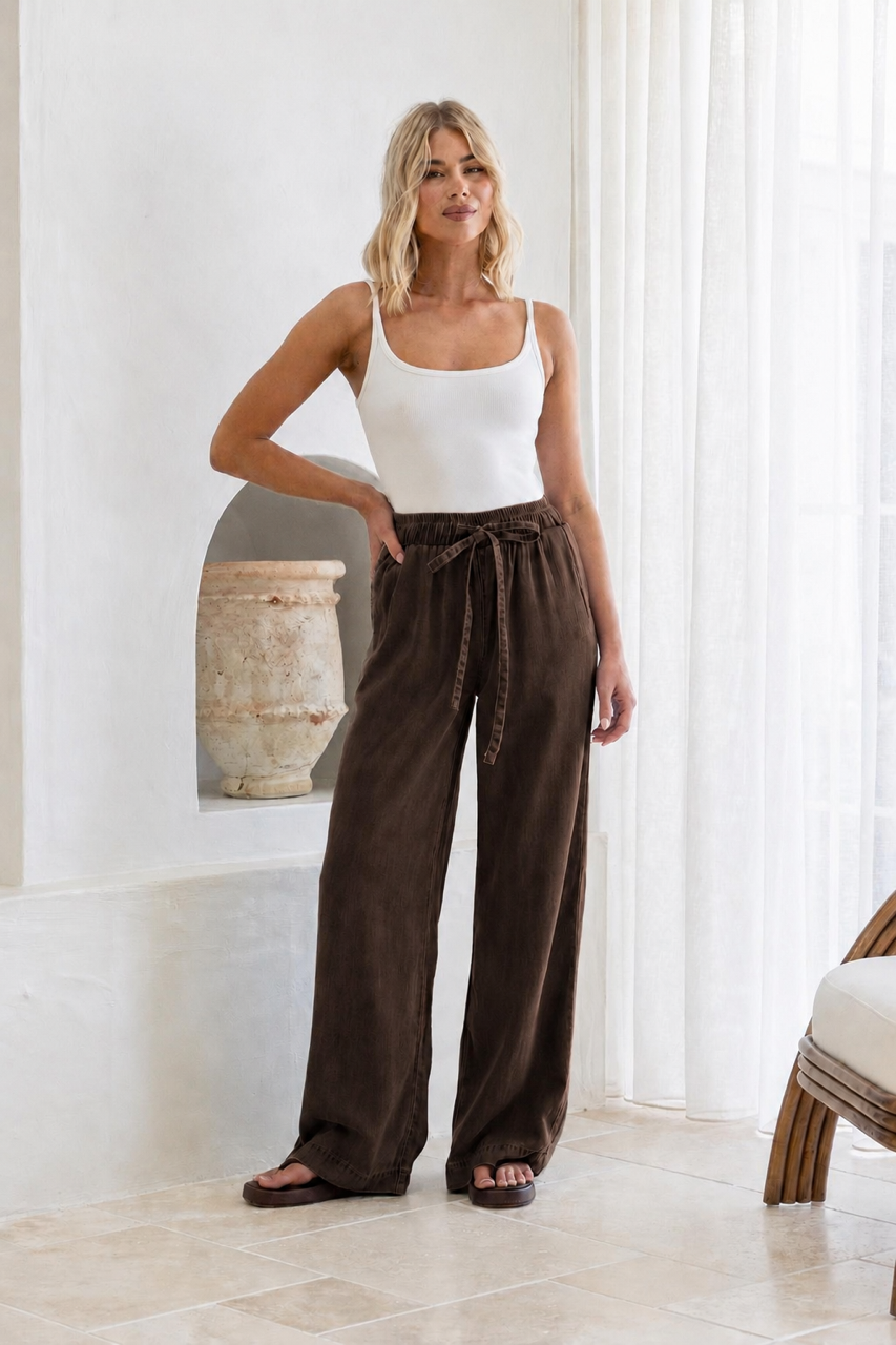 Tencel Denim Pant - Choc