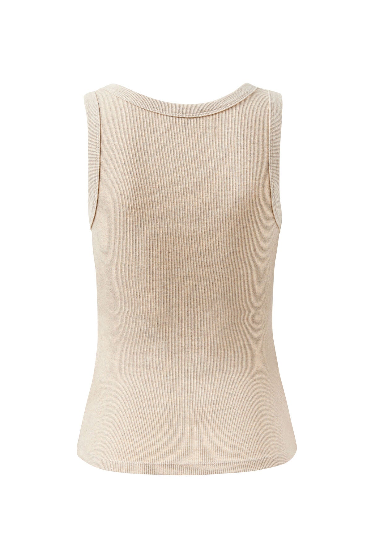 Zoe Contour Rib Tank - Oatmeal